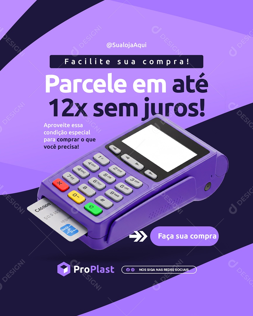 Embalagem Plástica Facilite Sua Compra Social Media PSD Editável