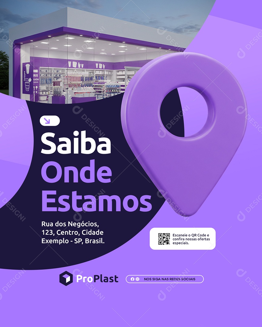 Embalagem Plástica Saiba Onde Estamos Social Media PSD Editável