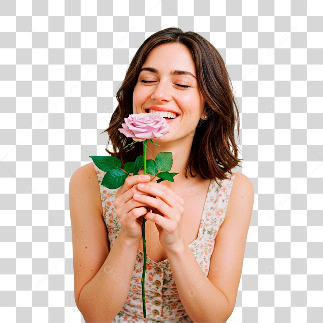 Mulher Sorrindo PNG Transparente