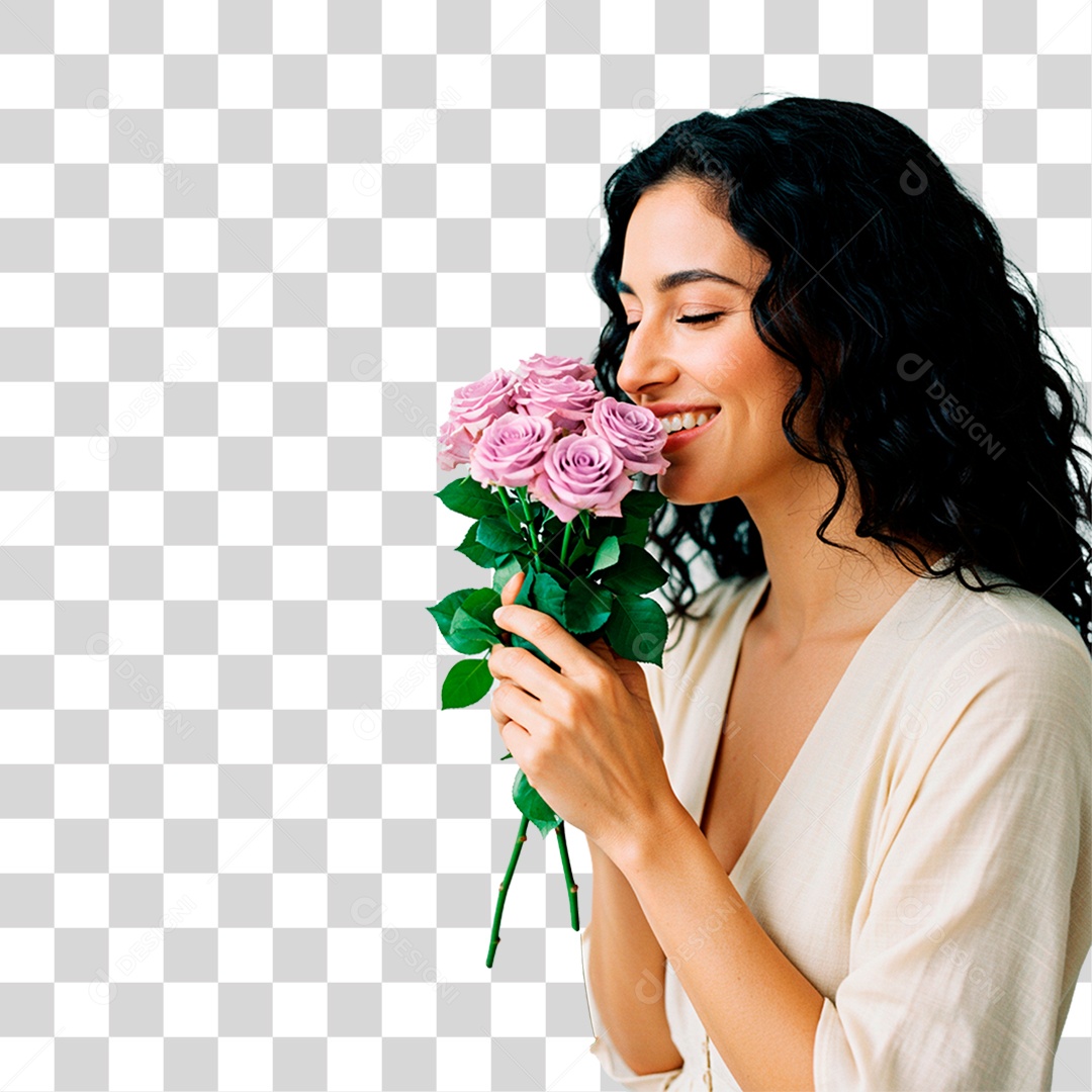 Mulher Sorrindo PNG Transparente