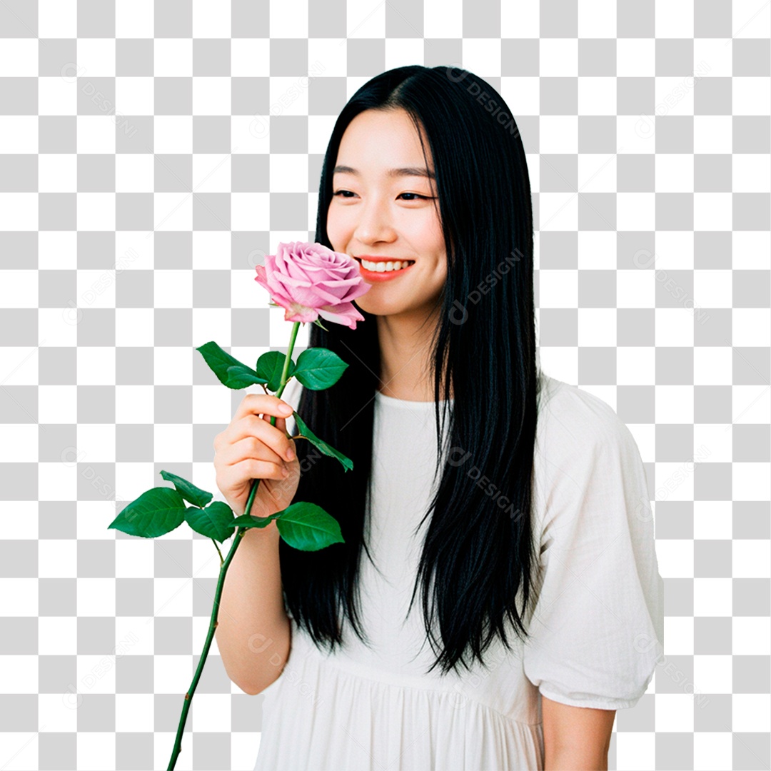 Mulher Sorrindo PNG Transparente