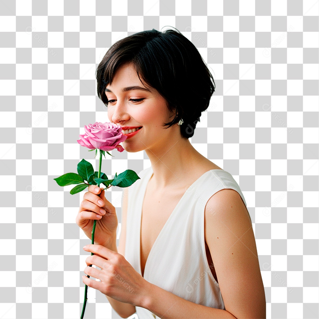 Mulher Sorrindo PNG Transparente