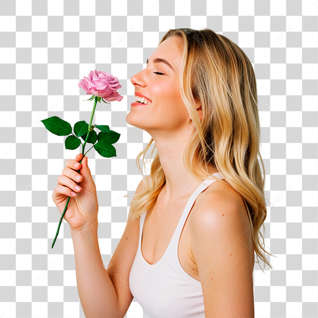 Mulher Sorrindo PNG Transparente