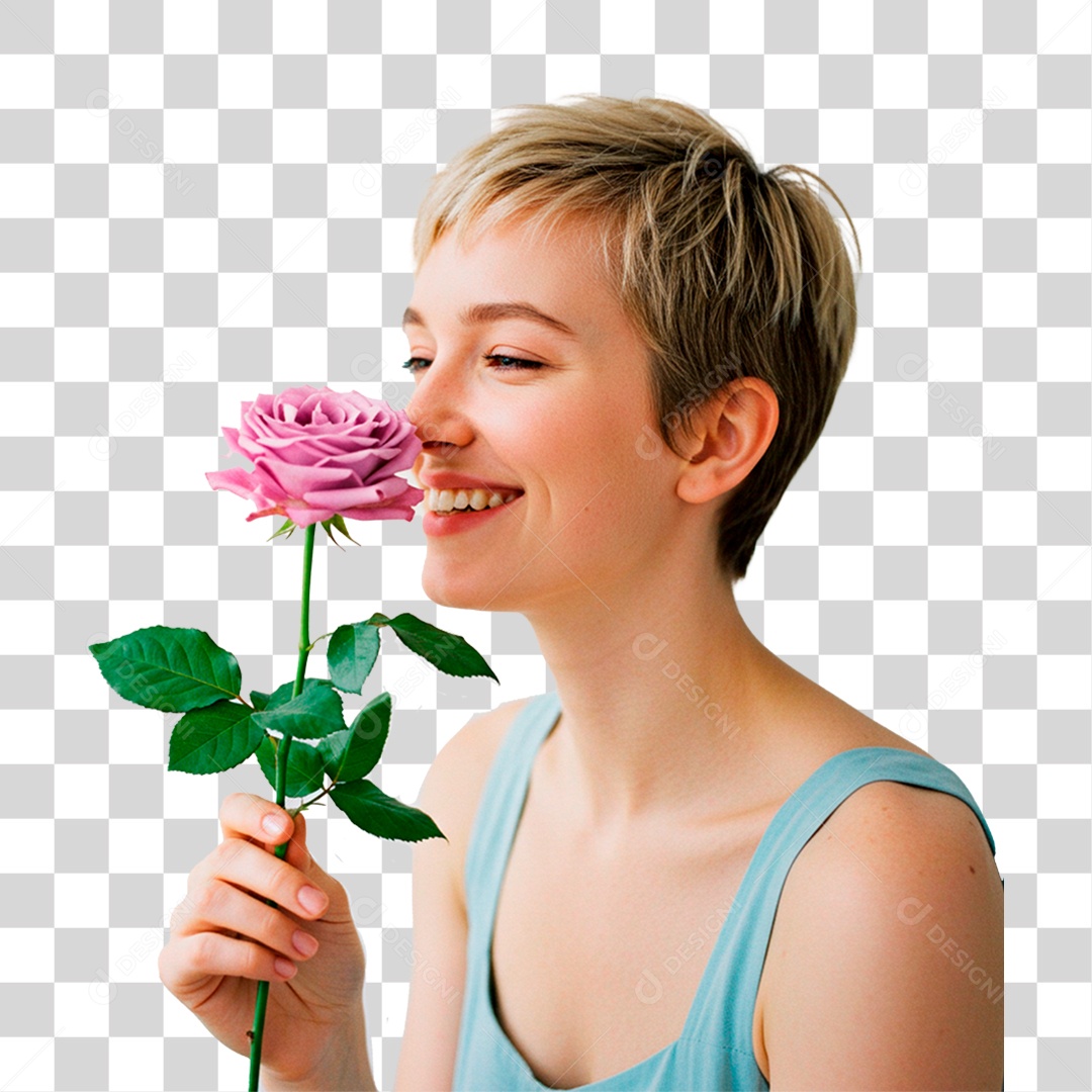 Mulher Sorrindo PNG Transparente