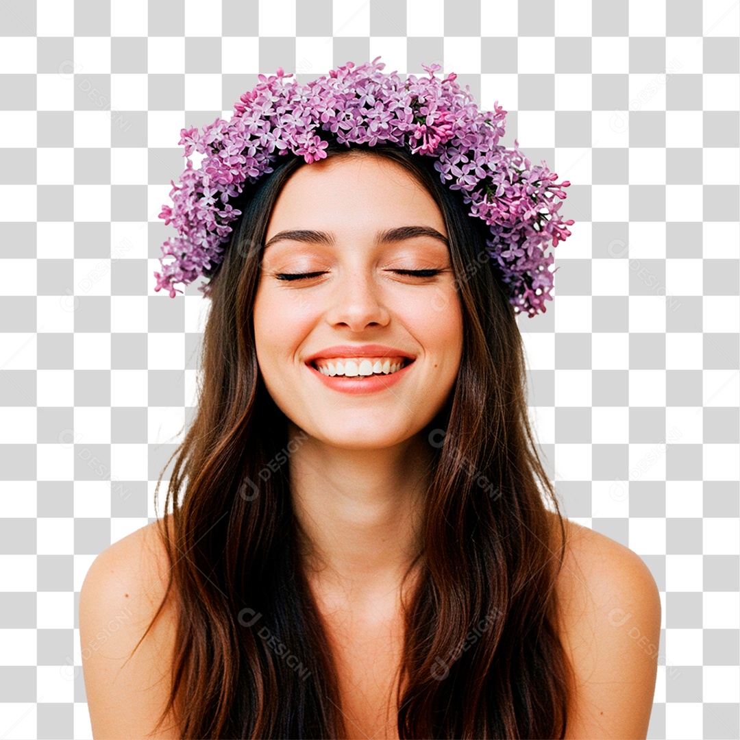 Mulher Sorrindo PNG Transparente