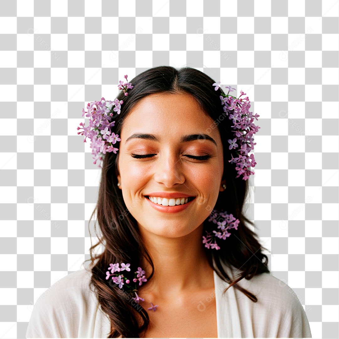 Mulher Sorrindo PNG Transparente