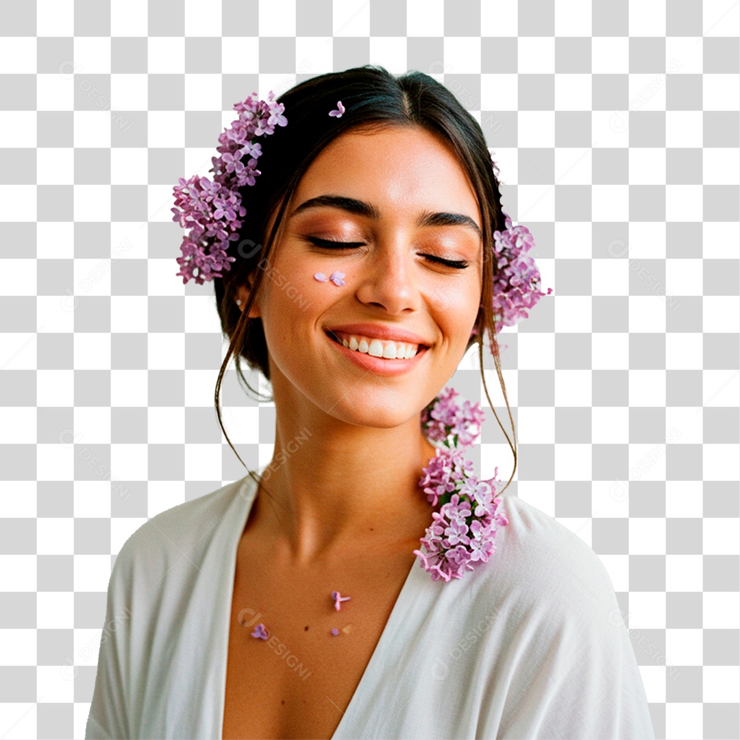 Mulher Sorrindo PNG Transparente