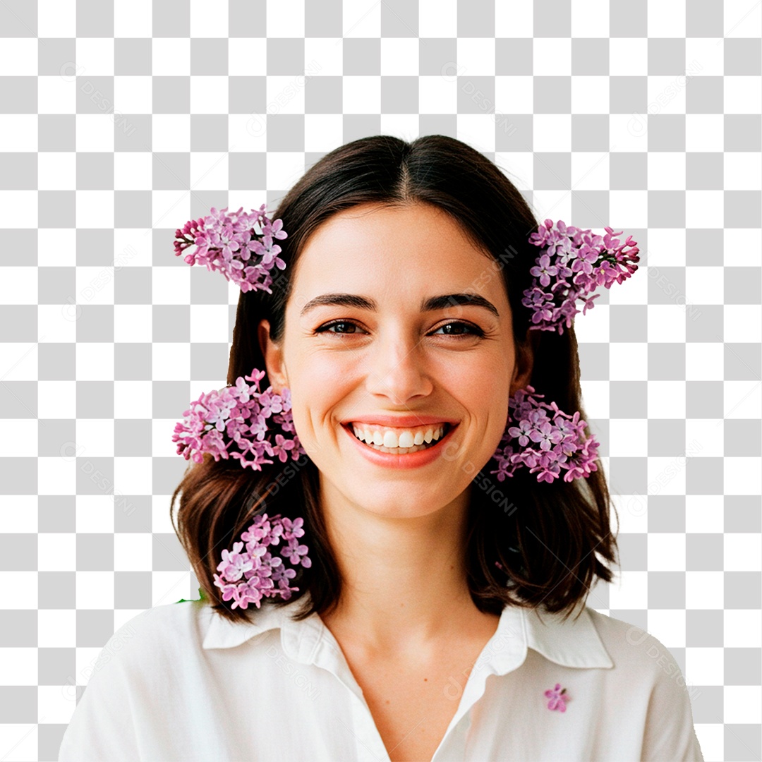 Mulher Sorrindo PNG Transparente