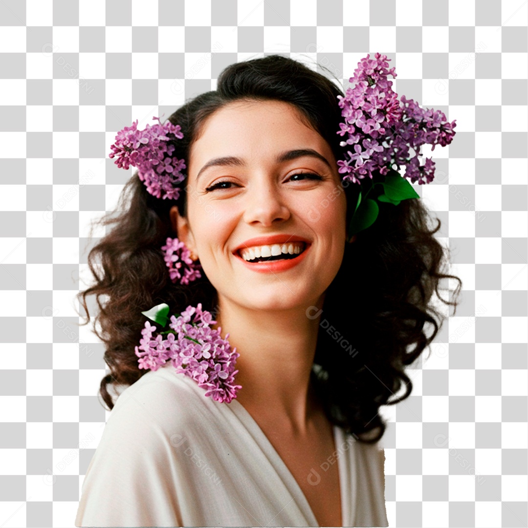 Mulher Sorrindo PNG Transparente