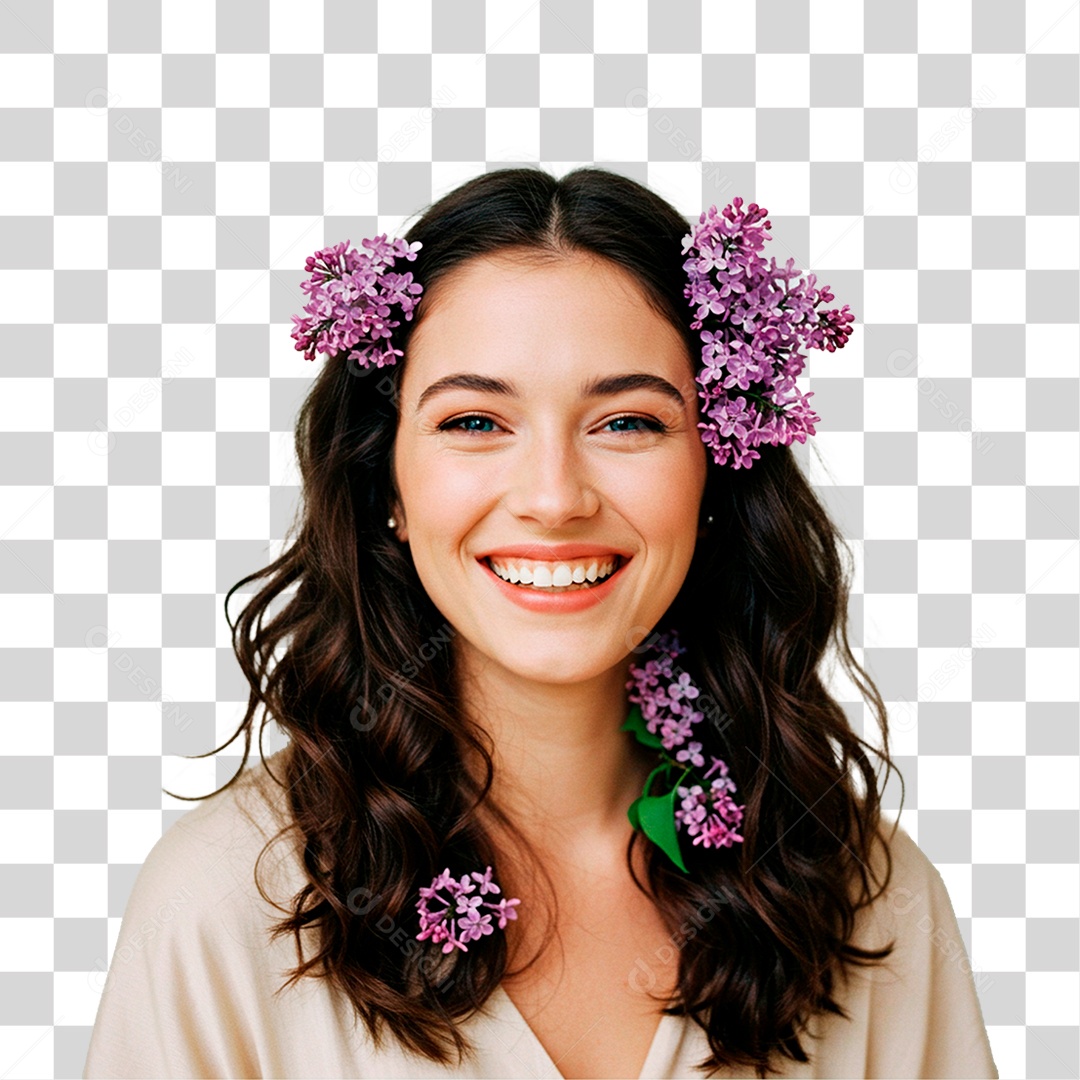 Mulher Sorrindo PNG Transparente