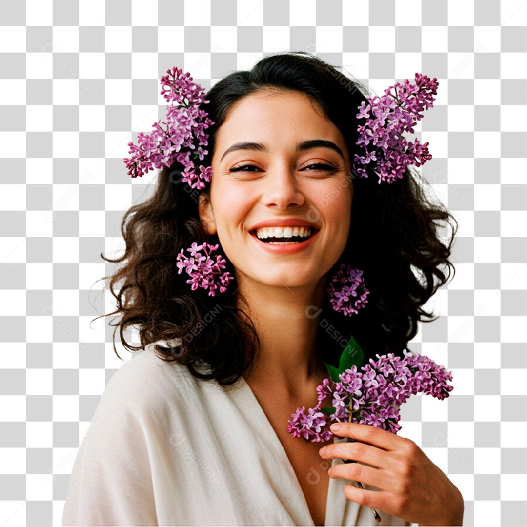 Mulher Sorrindo PNG Transparente