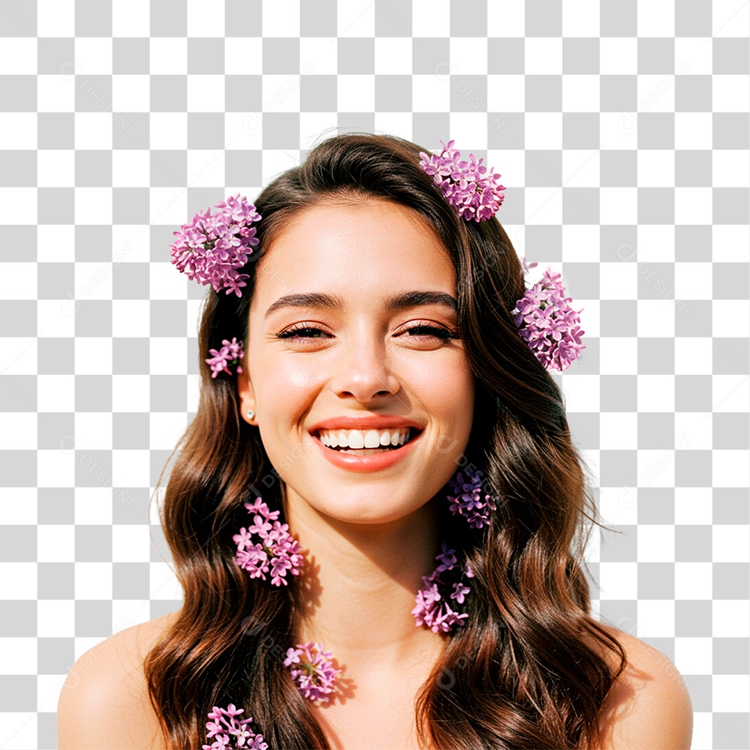 Mulher Sorrindo PNG Transparente