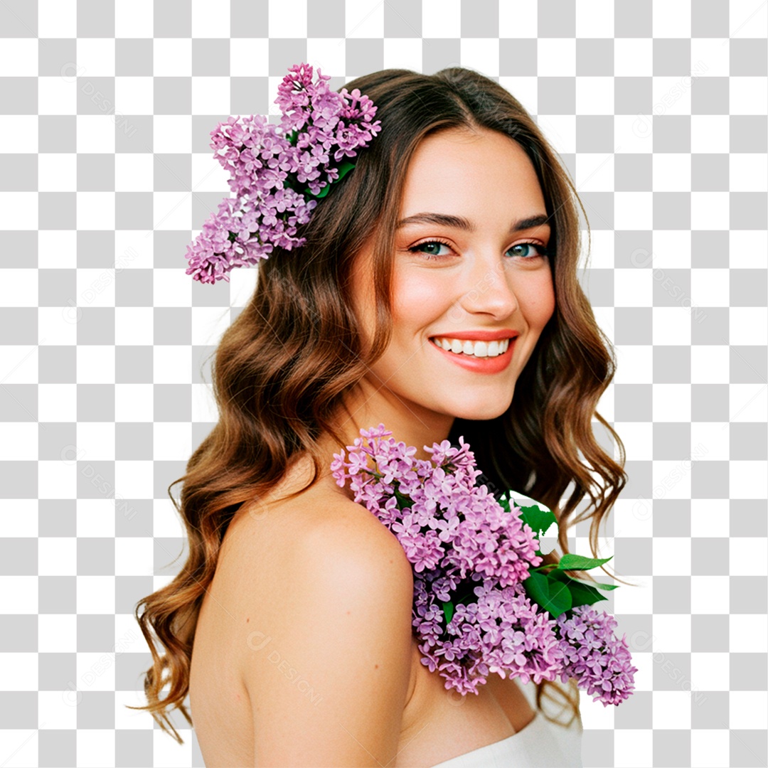 Mulher Sorrindo PNG Transparente