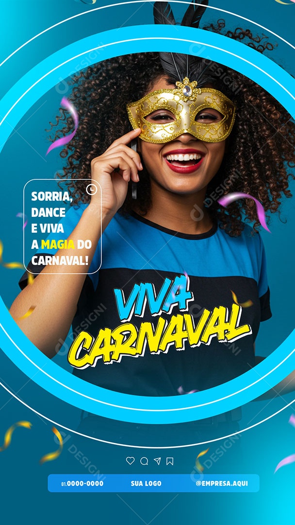 Story Viva Carnaval Social Media PSD Editável