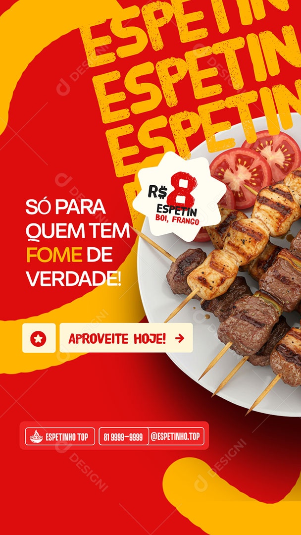 Story Bar e Espetinho Promoção Carnaval Social Media PSD Editável
