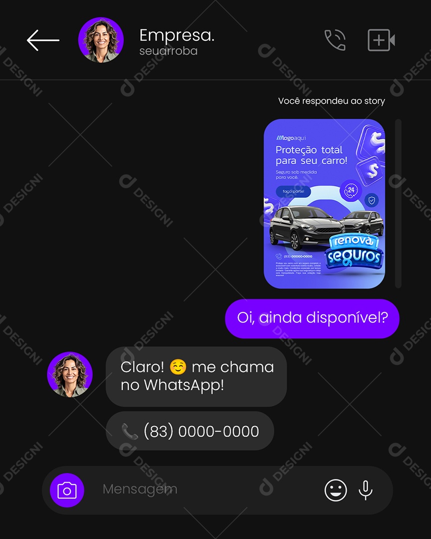 Renova Seguros Proteção Total Social Media PSD Editável