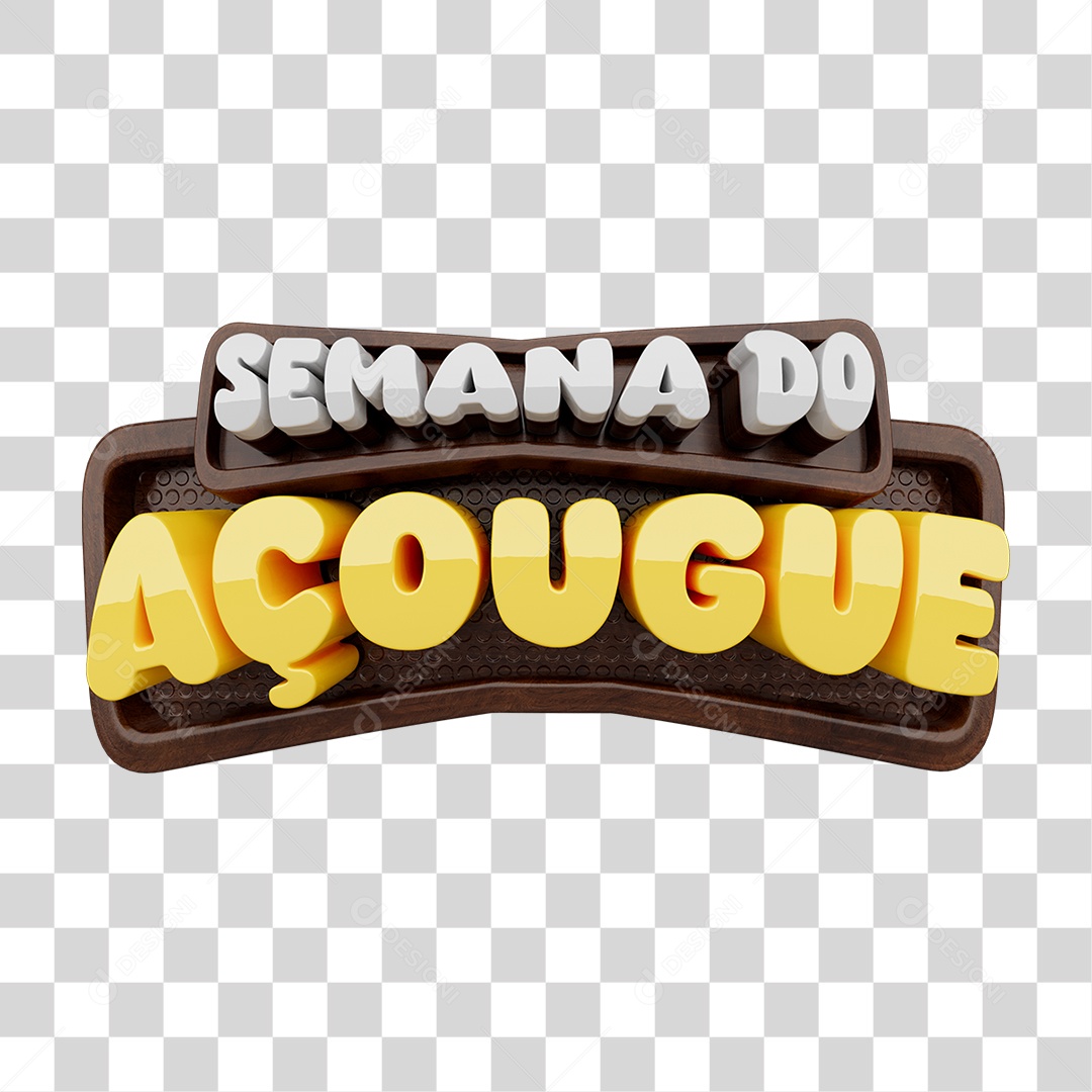 Selo 3D Semana do Açougue PNG Transparente