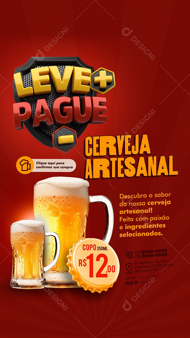 Story Cervejaria Cerveja Artesanal Social Media PSD Editável