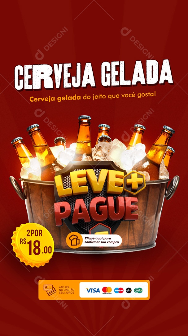 Story Cervejaria Cerveja Gelada Social Media PSD Editável