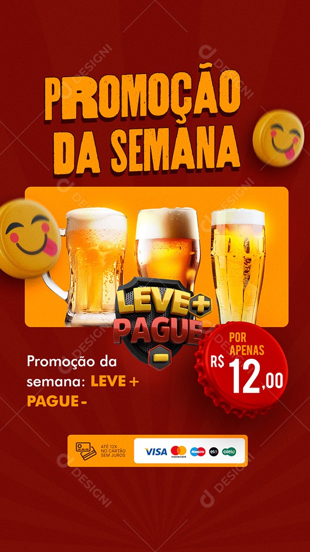 Story Cervejaria Promoção da Semana Social Media PSD Editável