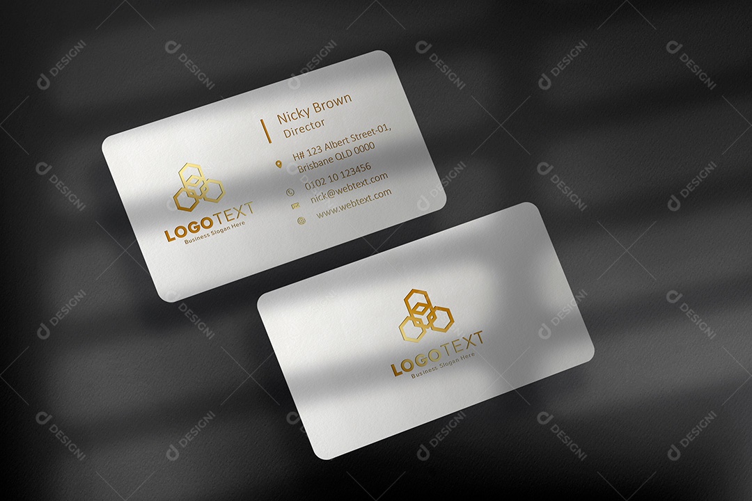 Mockup Cartão de Visita PSD Editável