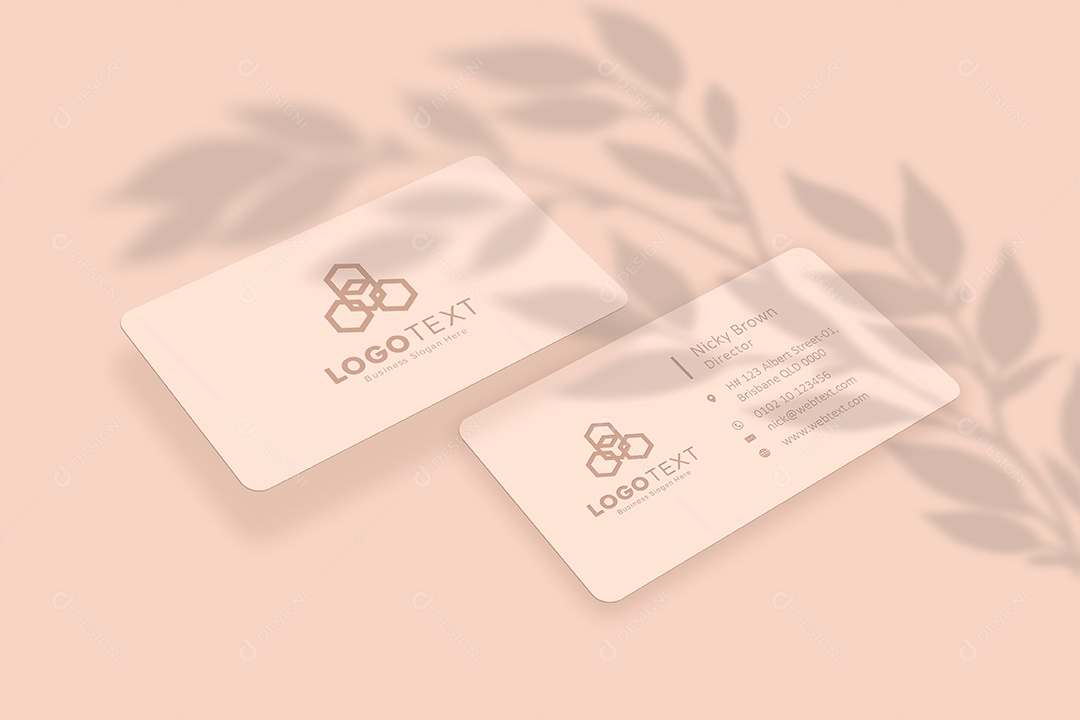 Mockup Cartão de Visita PSD Editável