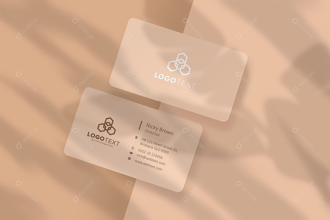 Mockup Cartão de Visita PSD Editável