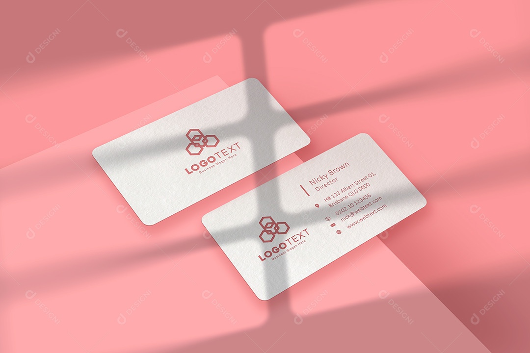 Mockup Cartão de Visita PSD Editável