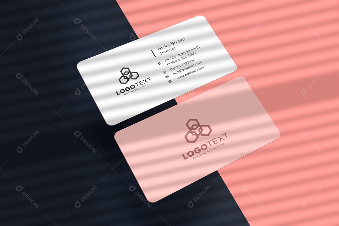 Mockup Cartão de Visita PSD Editável