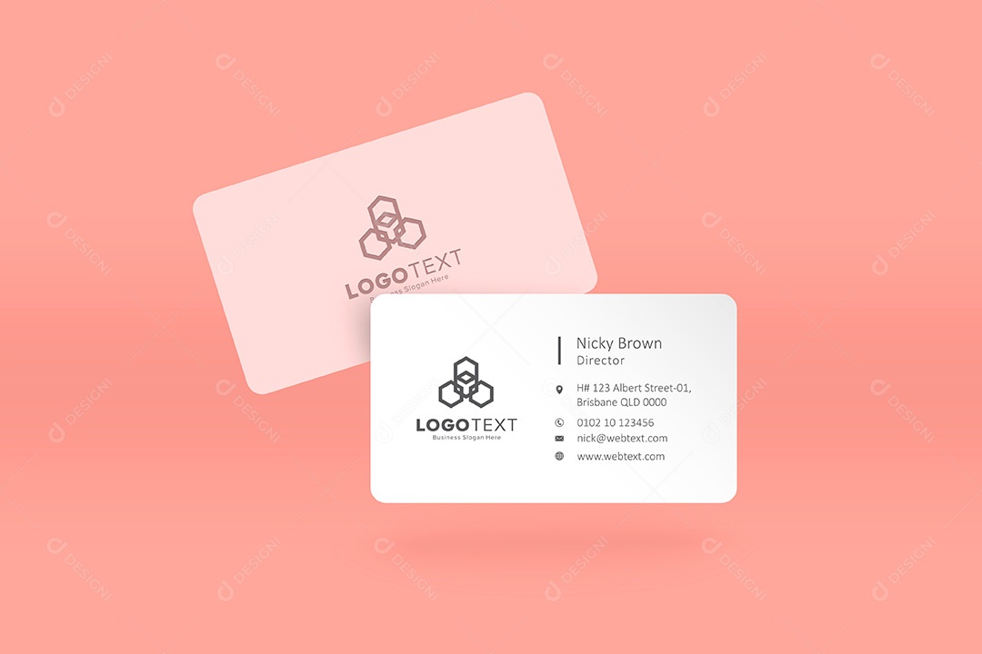 Mockup Cartão de Visita PSD Editável