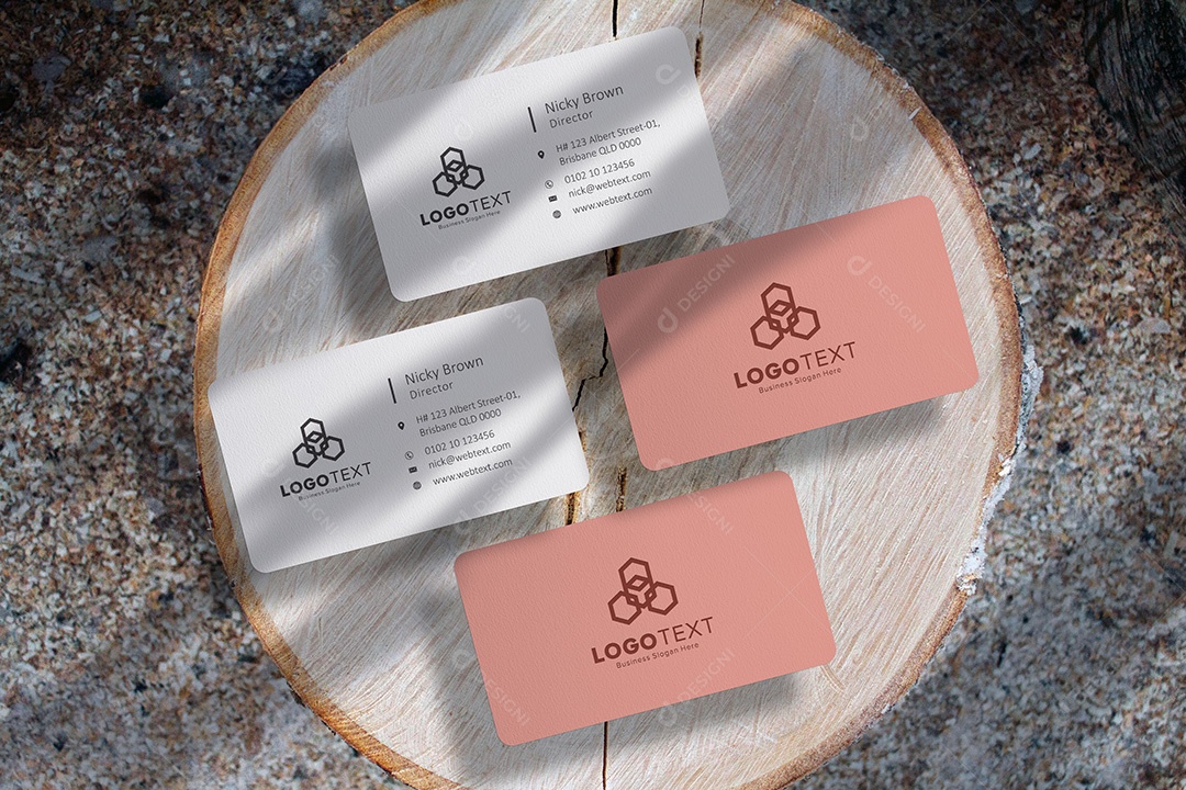 Mockup Cartão de Visita PSD Editável