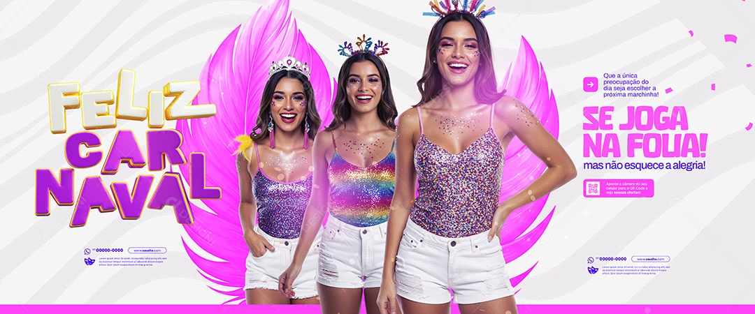 Carrossel Carnaval é Amor e Alegria Social Media PSD Editável