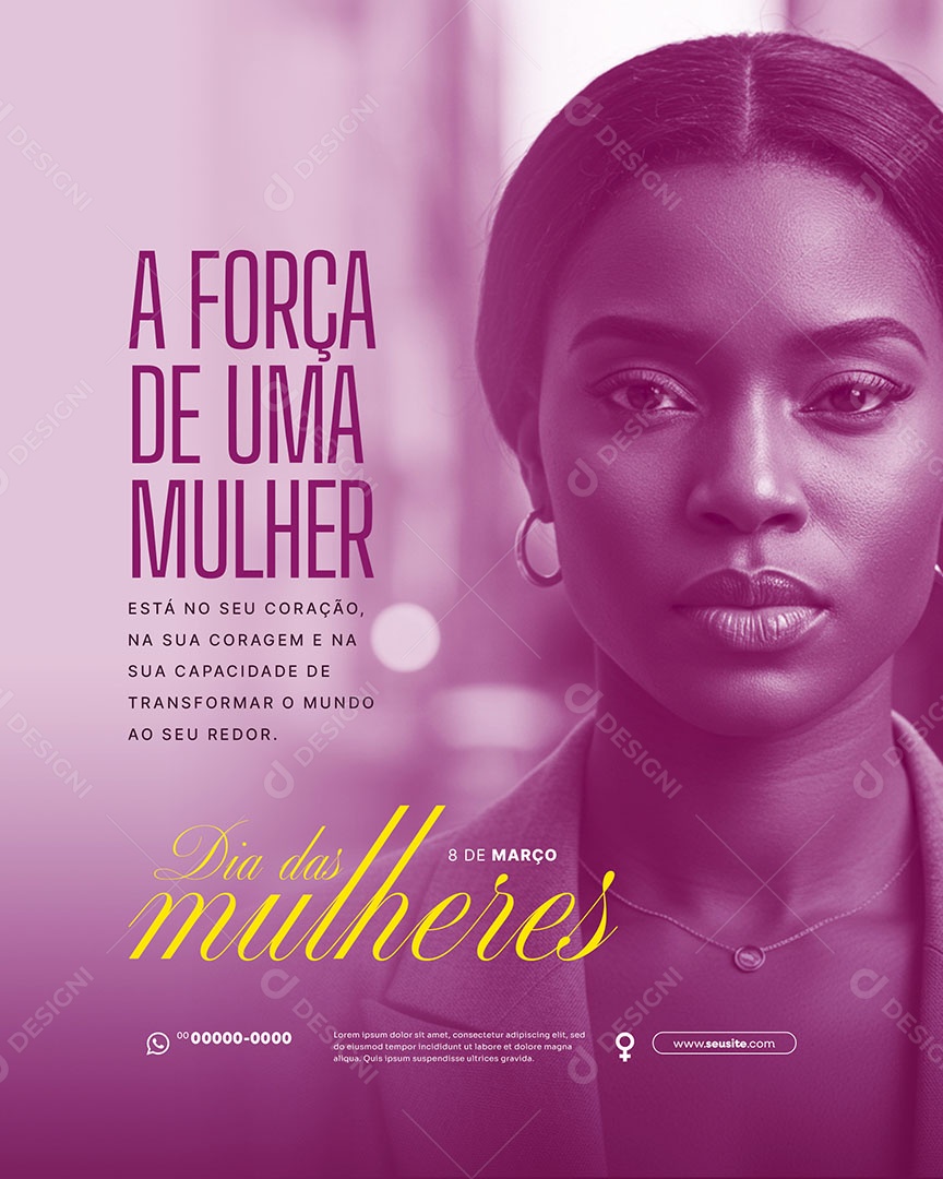 Dia Internacional Das Mulheres 08 de Março Social Media PSD Editável