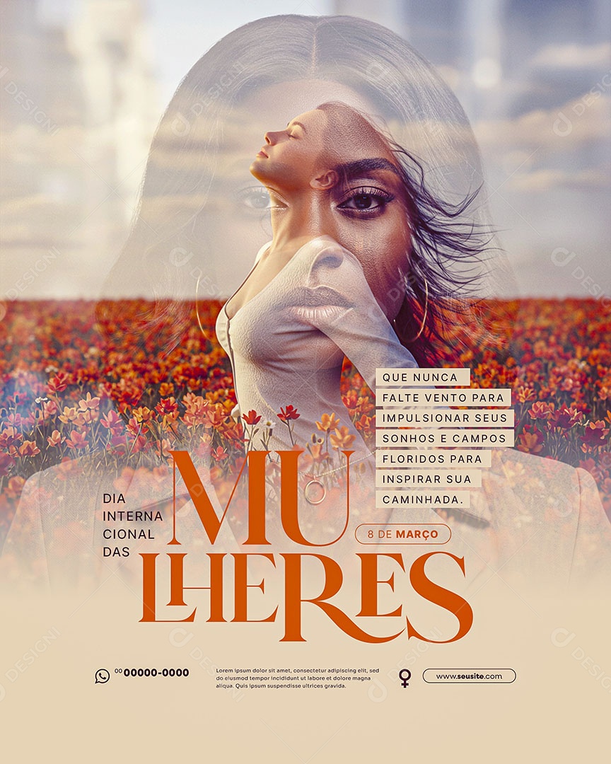 Dia Internacional Das Mulheres 08 de Março Social Media PSD Editável