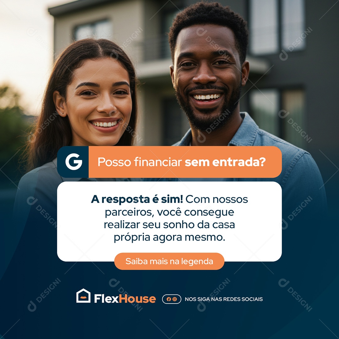 Imobiliária Posso Financiar Sem Entrada Social Media PSD Editável