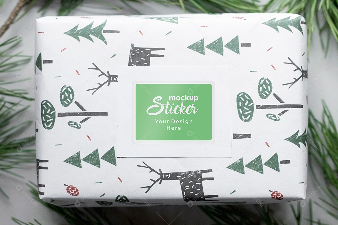 Mockup Adesivo PSD Editável