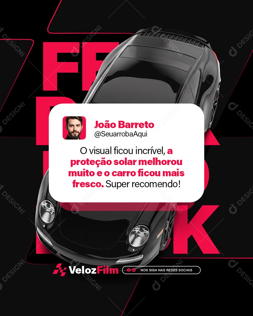 Empresa de Película Feedback Social Media PSD Editável