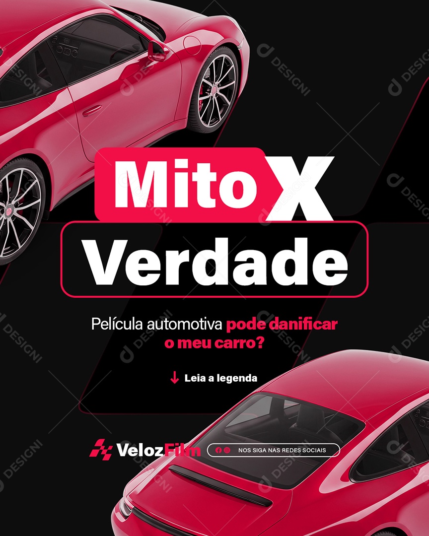 Empresa de Película Mito x Verdade Social Media PSD Editável