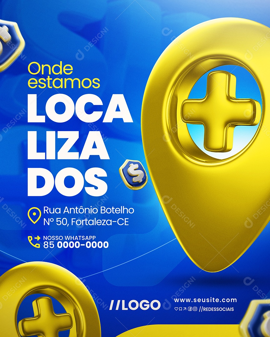 Saldão Do Consumidor Farmácia Onde Estamos Localizados Social Media PSD Editável