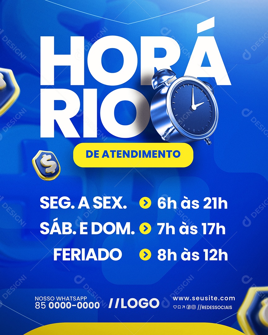 Saldão Do Consumidor Farmácia Horário De Atendimento Social Media PSD Editável