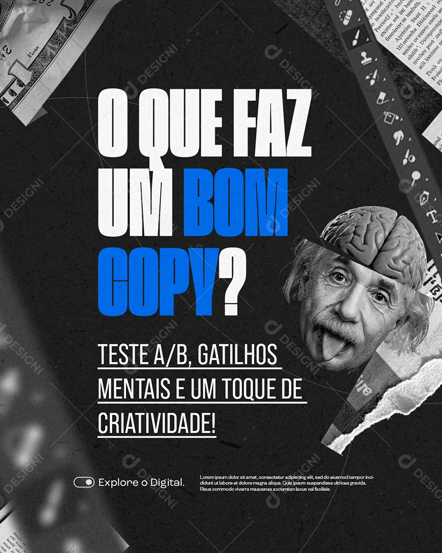 Marketing Digital O Que Faz Um Bom Copy Social Media PSD Editável