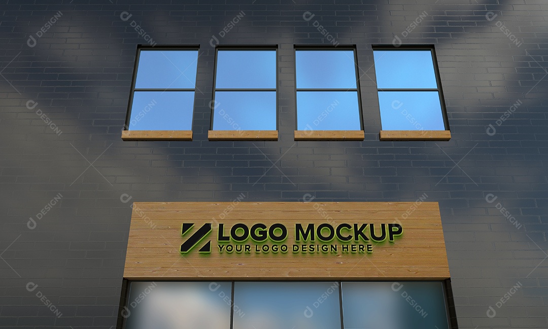 Mockup Fachada de Empresa PSD Editável