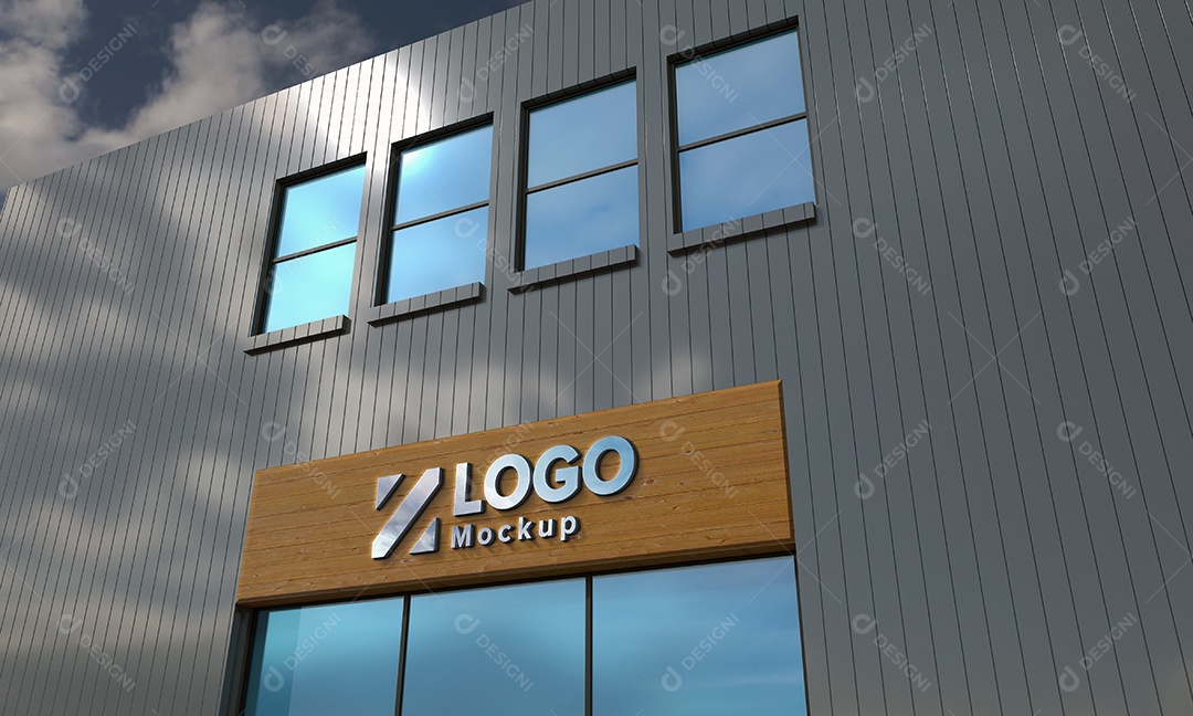 Mockup Fachada de Empresa PSD Editável