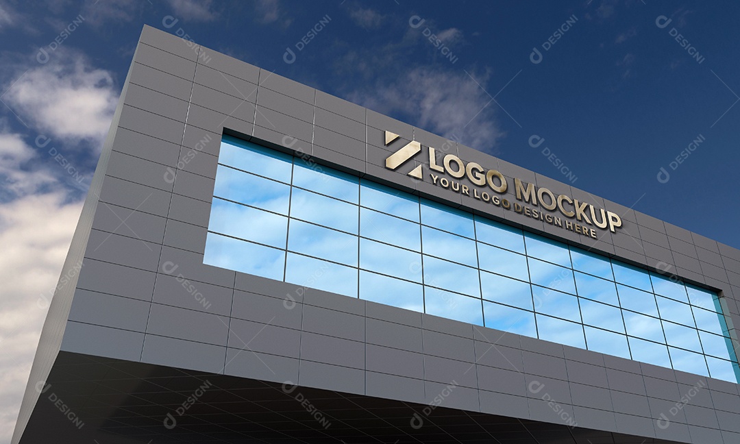 Mockup Fachada de Empresa PSD Editável