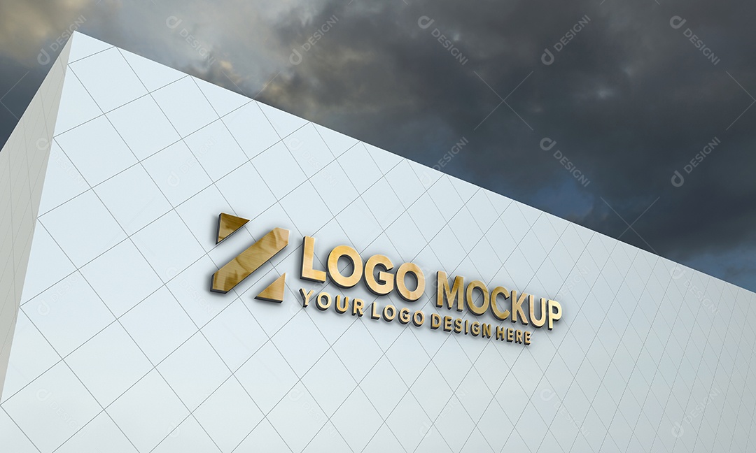 Fachada de Empresa Mockup PSD Editável