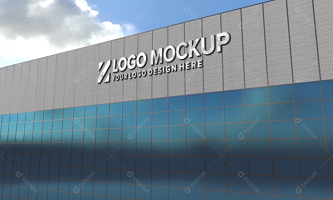 Fachada de Empresa Mockup PSD Editável