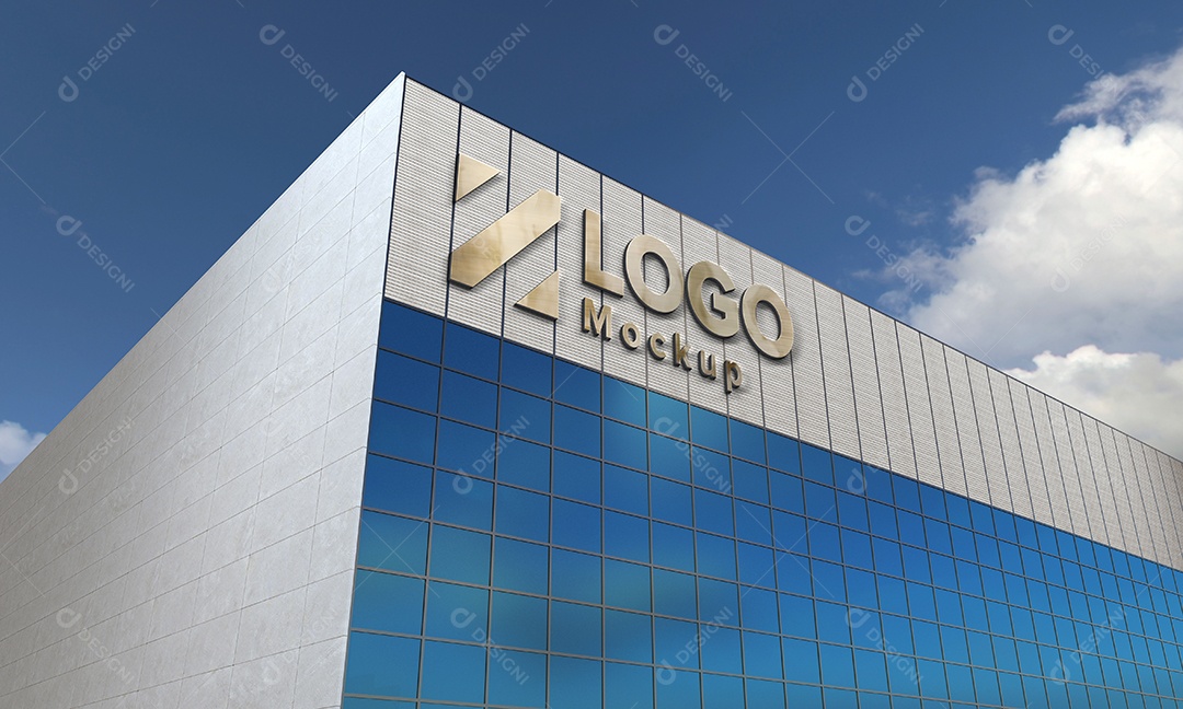 Fachada de Empresa Mockup PSD Editável