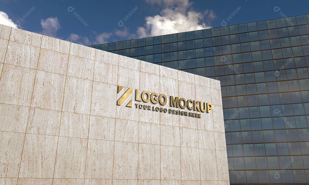 Fachada de Empresa Mockup PSD Editável