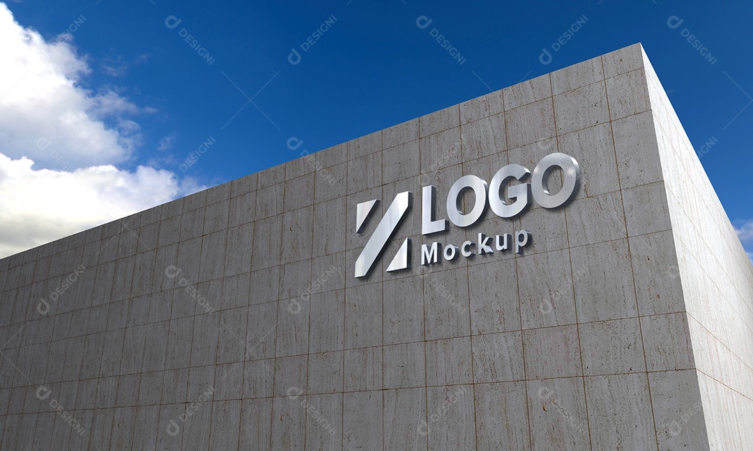 Fachada de Empresa Mockup PSD Editável