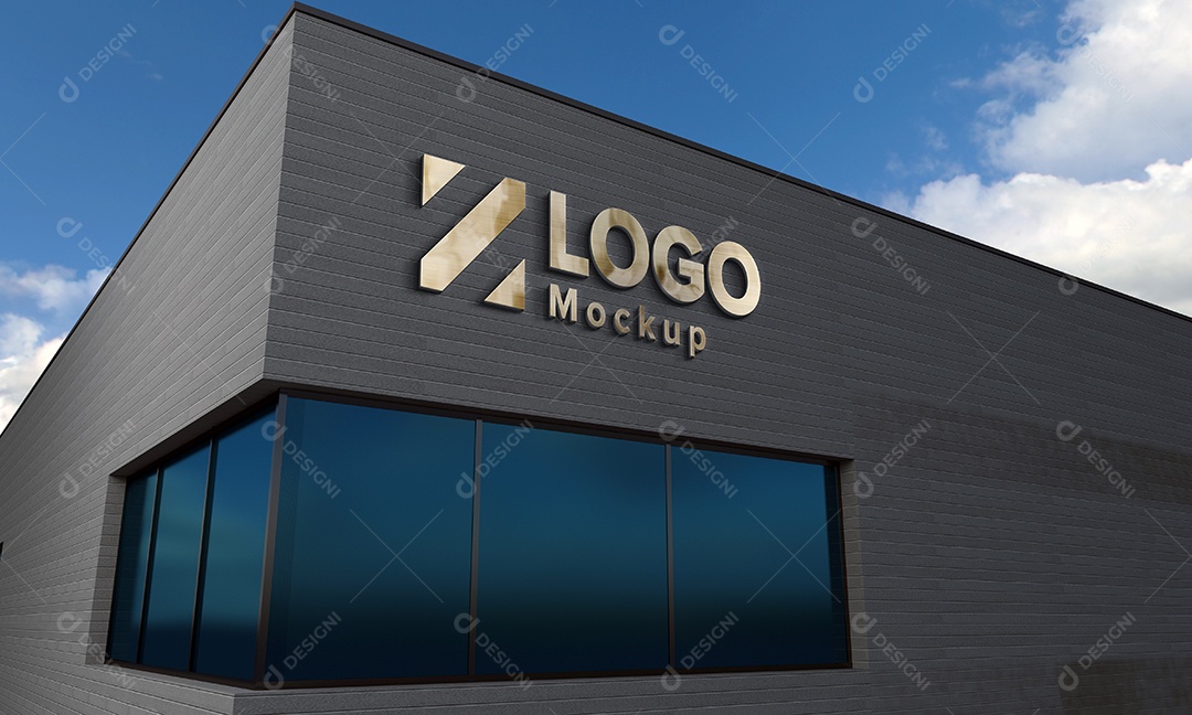 Mockup Fachada de Empresa PSD Editável